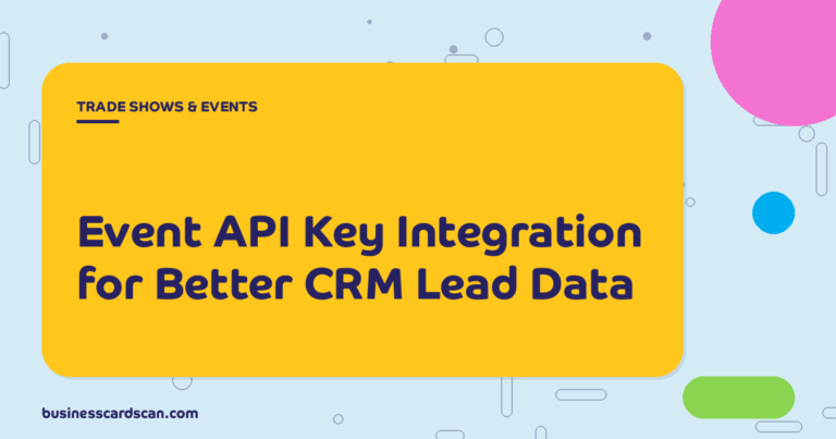 Event API key configuration screen on a mobile app