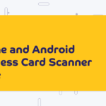 iPhone and Android phones both running the same business card scanner
