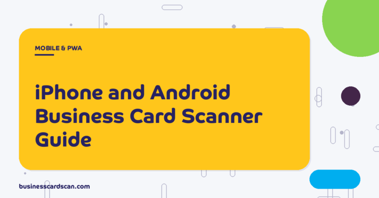 iPhone and Android phones both running the same business card scanner