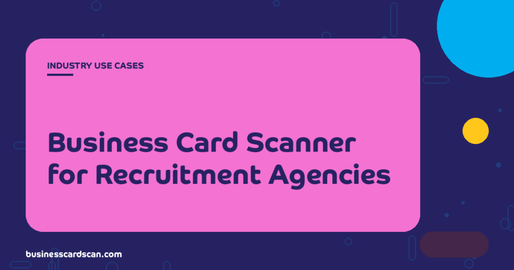 Recruiter at a career fair scanning a candidate's business card