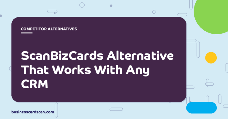 Business card scanner comparison against ScanBizCards