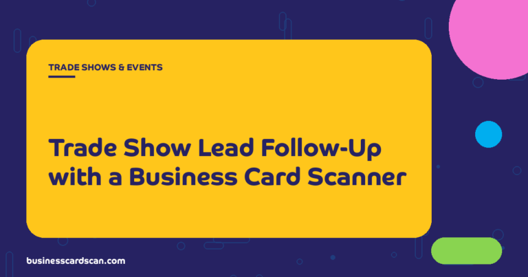 Sales team reviewing scanned trade show leads after an exhibition